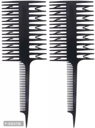 2Double-sided Wide Fine Tooth Highlighting Comb,Professional Piece Strip Dyed Hair   Sectioning Foiling