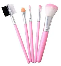 BERACAH Makeup Kit with 5 Pink Makeup Brushes, 3in1 Combo, 36H Eyeliner, Kajal, Compact, Lipstick, Fixer, Primer, Contour, Foundation, 3 Makeup Puffs - (Pack of 20)-thumb2