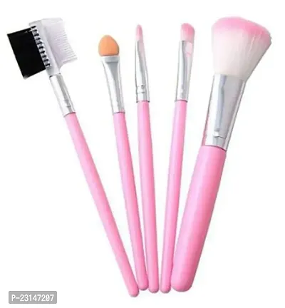 BERACAH Makeup Kit with 5 Pink Makeup Brushes, 3in1 Combo, 36H Eyeliner, Kajal, Compact, Lipstick, Fixer, Primer, Contour, Foundation, 3 Makeup Puffs - (Pack of 20)-thumb3