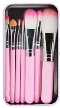 BERACAH Fashion 6155 Multicolour Makeup Kit, 7Pink Makeup Brushes Set with Foundation Makeup Brush-thumb1