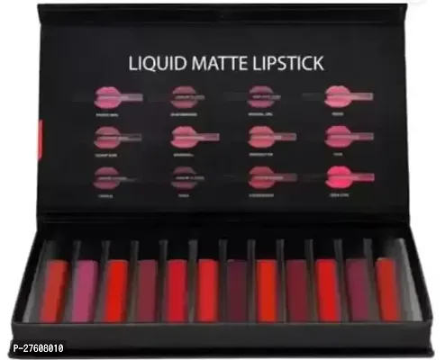 Liquid Matte Lipstick 12PCS  (MULTICOLOR)-thumb0