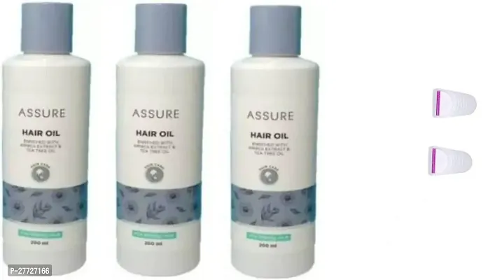 ASSURE Hair Oil Enriched With Arnica And Tea Tree Oil 3 With 2 Pcs Flat Razor