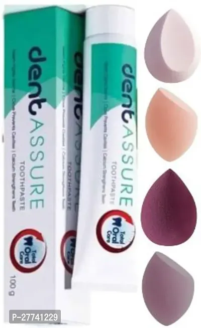 Assure Toothpaste Neem toothpaste normal paste +4Pcs Beauty Blender Sponge Set-thumb0