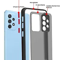 DigiLuq Samsung Galaxy A52 / Samsung Galaxy A52s 5G Back Cover Translucent Hybrid Smoked Matte Back 360 Degree Protection Protective Hard Back Cover (Black/Blue)-thumb4