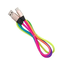 DigiLuq Unbreakable 3.4A Fast Charging 1.5m Braided Type C Cable for Smartphones, Tablets, Laptops  other Type C devices, PD Technology, 480Mbps Data Sync, Quick Charge 3.0 (Black) (Rainbow Series)-thumb1