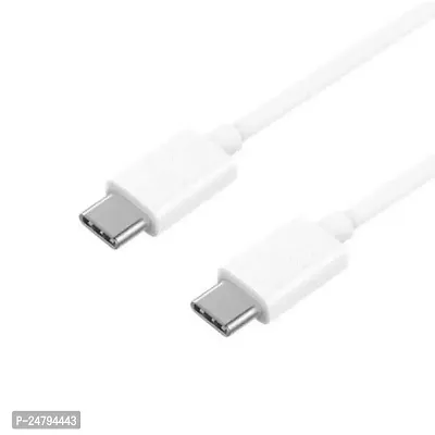 DigiLuq Type C to C Cable - Fast Charging Cable, Supports PD  QC 3.0 Charging, 5 GBPS Data Transmission3.28 Feet (1 Meter) Compatible with Smartphone,White-thumb4