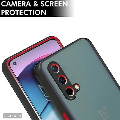 DigiLuq OnePlus Nord CE 5G Back Cover Translucent Hybrid Smoked Matte Back 360 Degree Protection Protective Hard Back Cover (Black/Blue)-thumb2