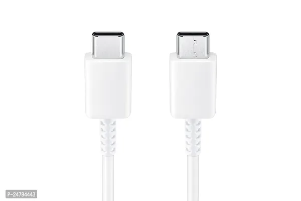 DigiLuq Type C to C Cable - Fast Charging Cable, Supports PD  QC 3.0 Charging, 5 GBPS Data Transmission3.28 Feet (1 Meter) Compatible with Smartphone,White-thumb0