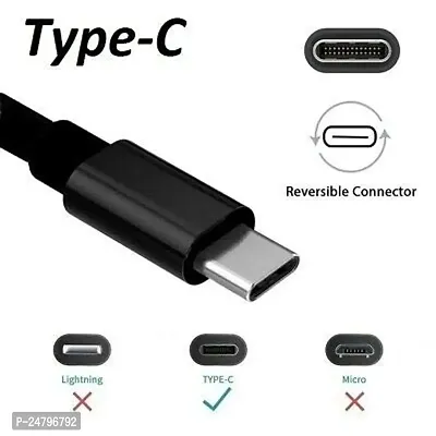 DigiLuq Unbreakable 3.4A Fast Charging 1.5m Braided Type C Cable for Smartphones, Tablets, Laptops  other Type C devices, PD Technology, 480Mbps Data Sync, Quick Charge 3.0 (Black)-thumb5