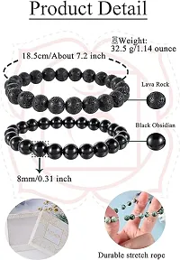 Elegant Stone Beads Bracelet for Unisex, Combo-thumb2