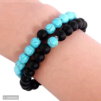 Elegant Stone Beads Bracelet for Unisex, Combo