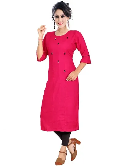 Stylish Rayon Solid Straight Kurta