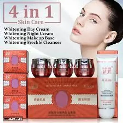 Whitening Glowing Smoothing Day Cream |night Cream |face Wash| Makeup Base Cream Set of 4-thumb0