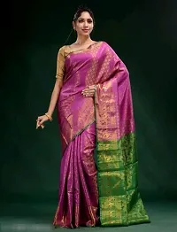 Beautiful Art Silk Saree with Blouse piece-thumb1