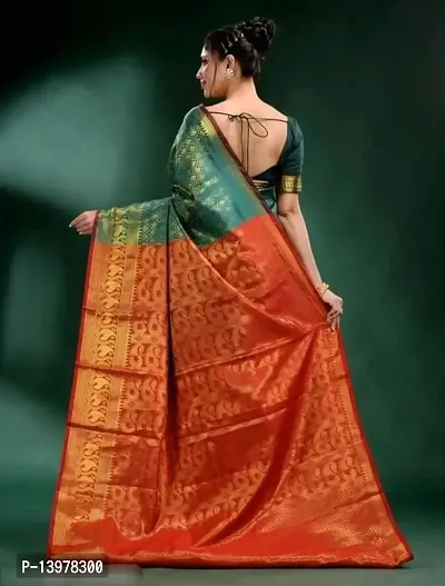 Beautiful Art Silk Saree with Blouse piece-thumb3