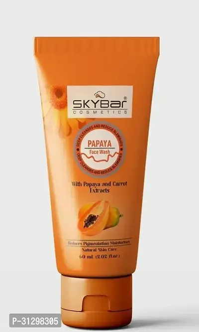 Skybar Papaya Deep Cleanse Face Wash Gentle Exfoliation Visibly Glowing Skin 100 Per Cent Botanical Extracts Suitable For All Skin Types-thumb0