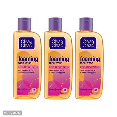 Clean Clear Foaming Face Wash For Oily Skin, 150Ml Pack Of 3