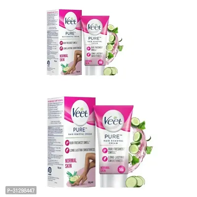 Veet Pure Hair Removal Cream For Women No Ammonia Smell For Normal Skin Pack 2-thumb0