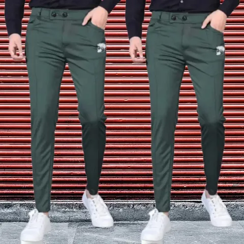 mens track pants and oliv hreen (pack of 2)