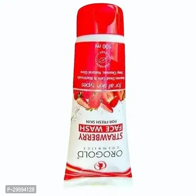 Yash Orogold Strawberry Face Wash for Fresh Skin Removes Dead Cells  Blackheads 100 Ml (pack of -1)-thumb2