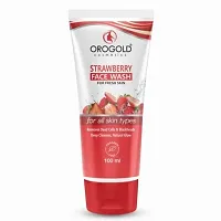 Yash Orogold Strawberry Face Wash for Fresh Skin Removes Dead Cells  Blackheads 100 Ml (pack of -2)-thumb1