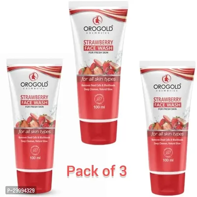 Yash Orogold Strawberry Face Wash for Fresh Skin Removes Dead Cells  Blackheads 100 Ml (pack of 2)