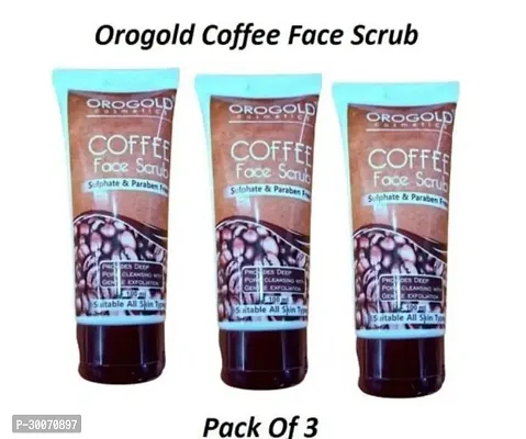 Orogold Coffee Sulphate Paraben Free Face Scrub 100 Ml Set of 3