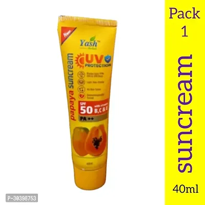 Suncream Papaya Sncrean UV Protection SPF50 B,C  E PA+++ PACK OF 1-thumb0