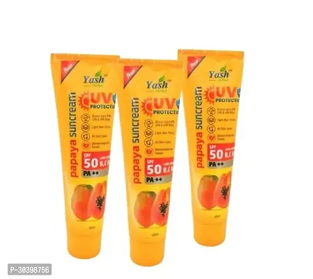 Suncream Papaya Sncrean UV Protection SPF50 B,C  E PA+++ PACK OF 3