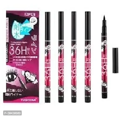 Waterproof Liquid Eye Liner 36 Hours Stay Black - Pack of 5-thumb0