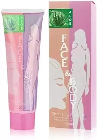 Aloe Cleansing Exfoliating Gel Moisturizing Face Body Scrub Pack of 2-thumb2