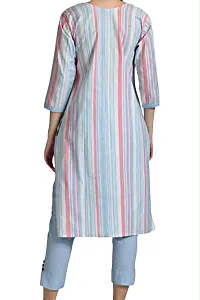 SJ SUITES Cotton Latest  Stylish Regular Kurta with Pant for Women and Girls-thumb1