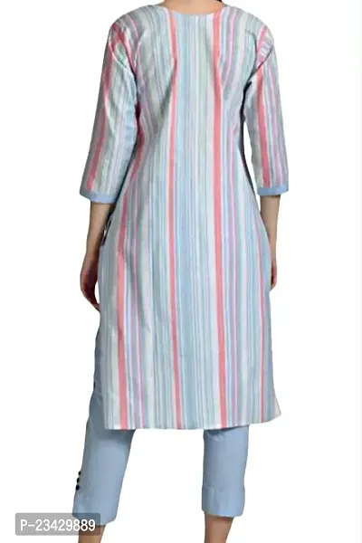 SJ SUITES Cotton Latest  Stylish Regular Kurta with Pant for Women and Girls-thumb2