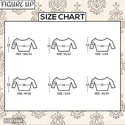 FIGUREUP Women's Jacquard Printed Half Sleeve Blouse Piece-thumb5