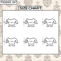 FIGUREUP Women's Jacquard Printed Half Sleeve Blouse Piece-thumb4