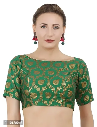 Buy FIGUREUP Women's Jacquard Printed Half Sleeve Blouse Piece Online In  India At Discounted Prices