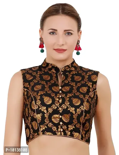 Buy Figureup printed jacquard readymade blouse single piece Online