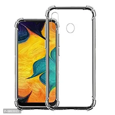 Galaxy M10s | A20 | A30 Shockproof Back Cover Case | Flexible Protective Cushioned Edges Crystal Clear TPU Bumper Corners Back Case Cover for Samsung Galaxy A20 A30 M10s - Transparent
