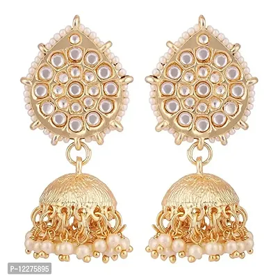 Gold Plated Kundan studded Designer Jhumka/jhumki Earring