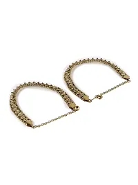 Gold Platted Bridal Stone Studded Ethnic Anklet for Women and Girls-thumb3