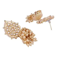 Gold Plated Kundan studded Designer Jhumka/jhumki Earring-thumb3