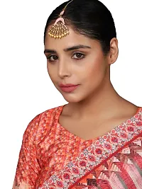 Traditional Gold Platted Stone Studded Meenakari Maangtika-thumb1