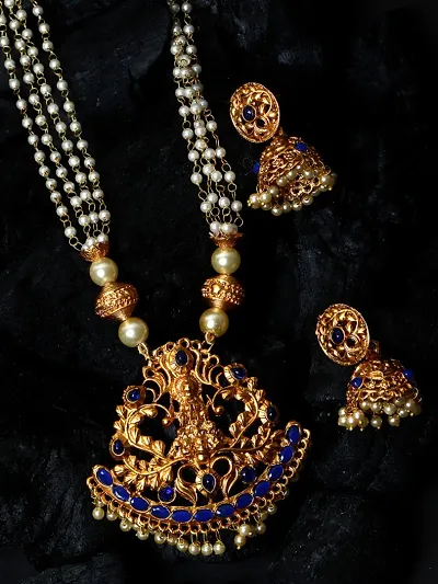 Traditional Special Brass Temple Jewellery Set