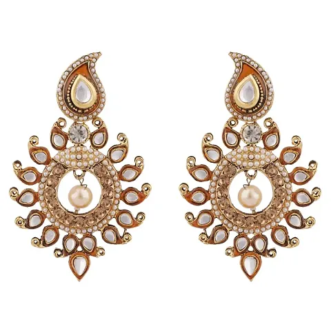 Designer Plated Sun Motif Trendsetting Chandbali