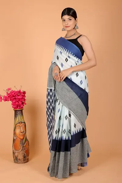 Hot Selling Cotton Saree with Blouse piece 