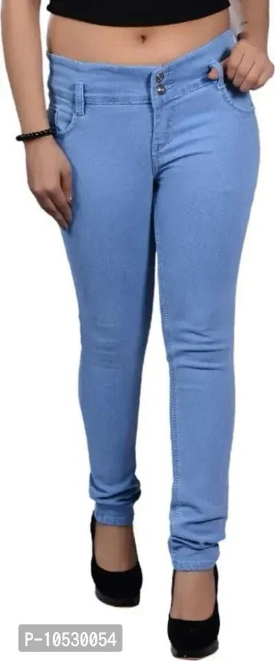 Trendy Stylish Denim Lycra Jeans for Women-thumb0