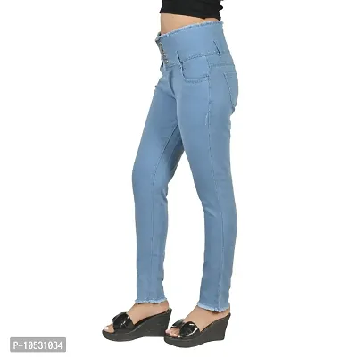 Trendy Stylish Denim Lycra Jeans for Women-thumb3