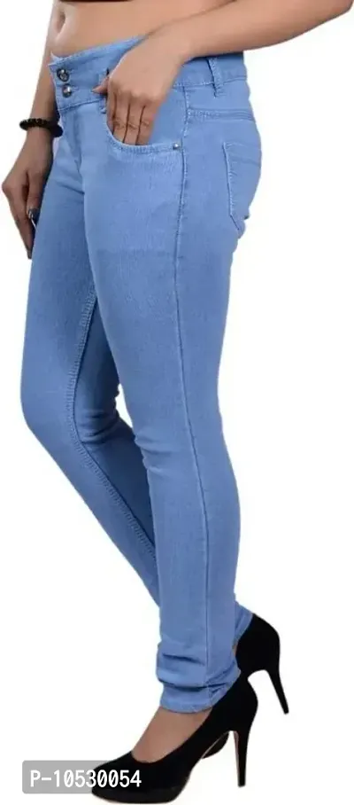 Trendy Stylish Denim Lycra Jeans for Women-thumb3