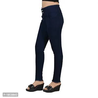 Trendy Stylish Denim Lycra Jeans for Women-thumb2