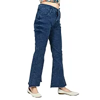 Navy Blue Denim Lycra Washed Jeans   Jeggings For Women-thumb1